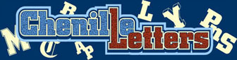 CH-51 Chenille Letters - Varsity Letters, Letterman Jacket Patches, Varsity Jacket Letters, Letter Jacket Letters, Award Letters